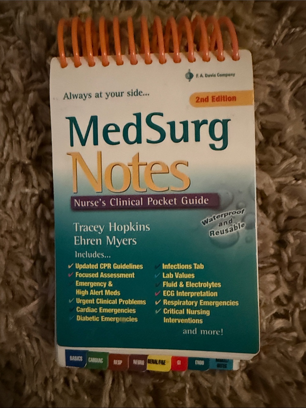 MedSurg Notes Nurse's Clinical Pocket Guide - Teal & White